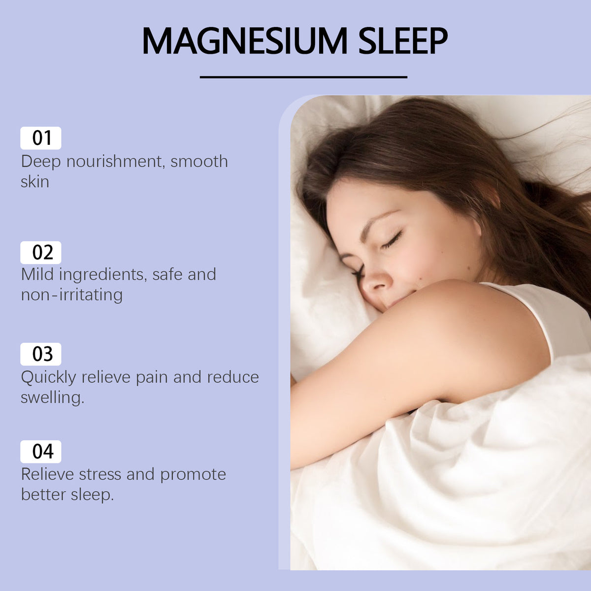 Magnesium Oil Spray Relieve Sleep Discomfort Reduce Nerves Anxiety Calm Mood Relax Soothe Stickers Natural Massage Essential Oil