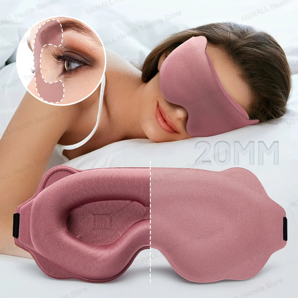 3D Sleep Mask Sleeping Aid Blindfold Block Out Light Portable Soft Memory Foam Face Mask Eyeshade Comfort Three Dimension Design