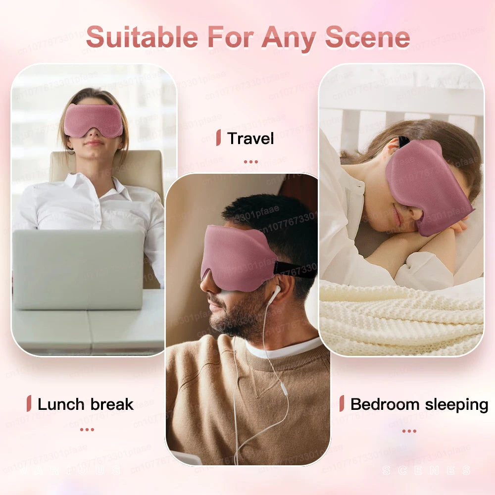 3D Sleep Mask Sleeping Aid Blindfold Block Out Light Portable Soft Memory Foam Face Mask Eyeshade Comfort Three Dimension Design