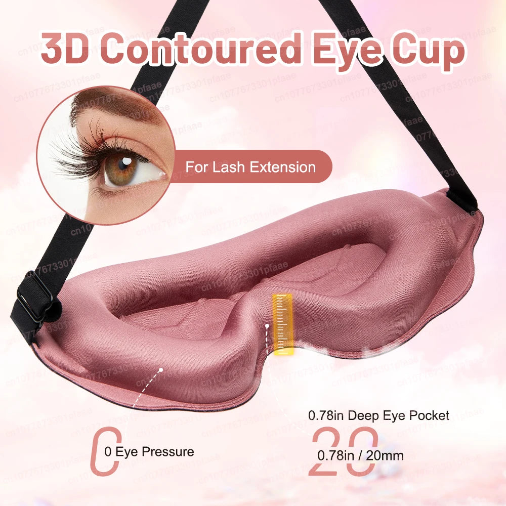 3D Sleep Mask Sleeping Aid Blindfold Block Out Light Portable Soft Memory Foam Face Mask Eyeshade Comfort Three Dimension Design