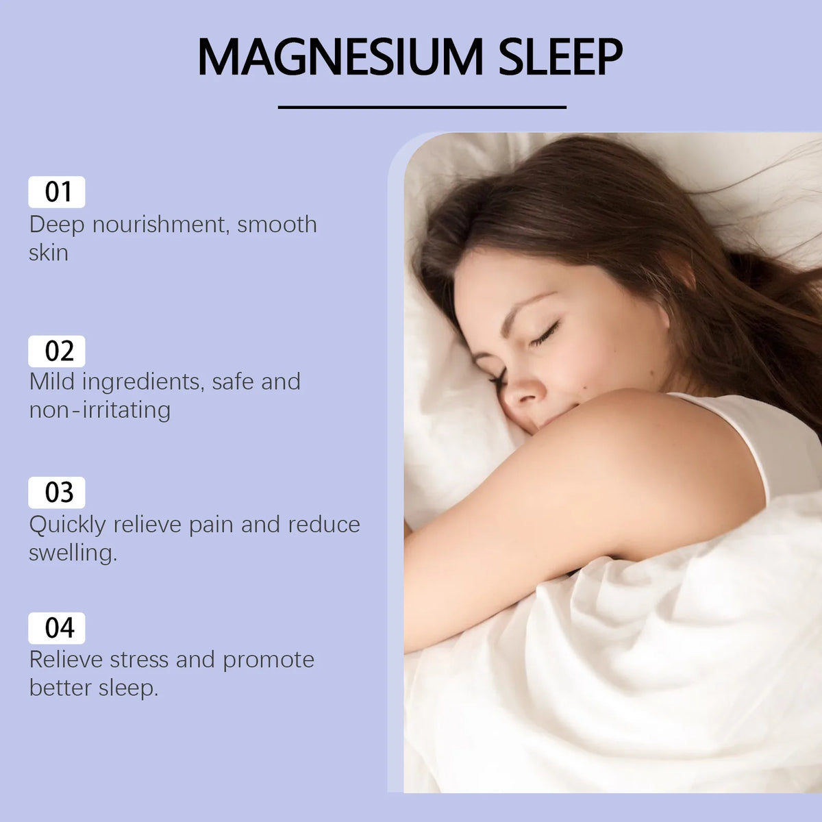 Magnesium Oil Spray Relieve Sleep Discomfort Reduce Nerves Anxiety Calm Mood Relax Soothe Stickers Natural Massage Essential Oil