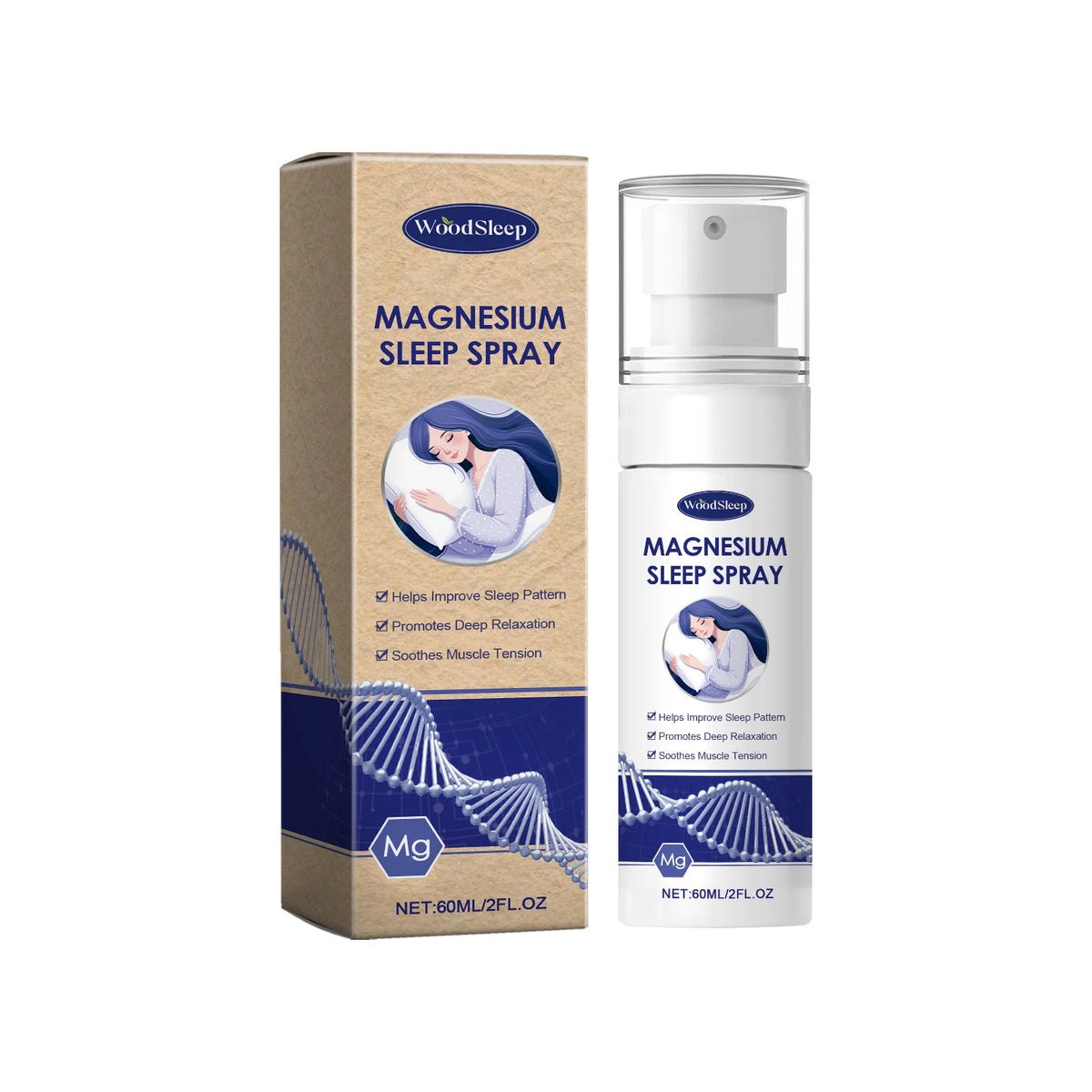 Magnesium Oil Spray Relieve Sleep Discomfort Reduce Nerves Anxiety Calm Mood Relax Soothe Stickers Natural Massage Essential Oil