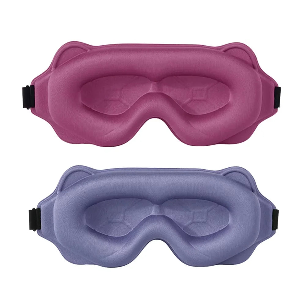 3D Sleep Mask Sleeping Aid Blindfold Block Out Light Portable Soft Memory Foam Face Mask Eyeshade Comfort Three Dimension Design