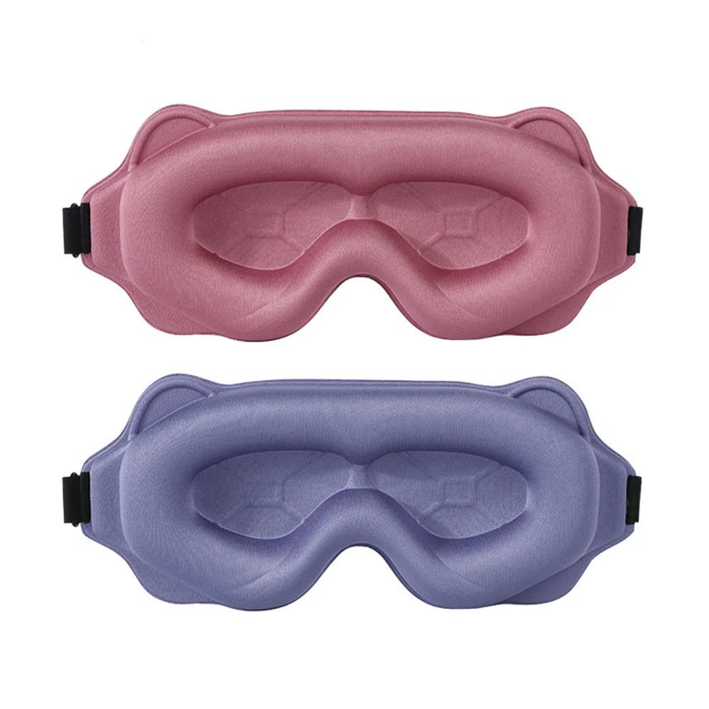 3D Sleep Mask Sleeping Aid Blindfold Block Out Light Portable Soft Memory Foam Face Mask Eyeshade Comfort Three Dimension Design